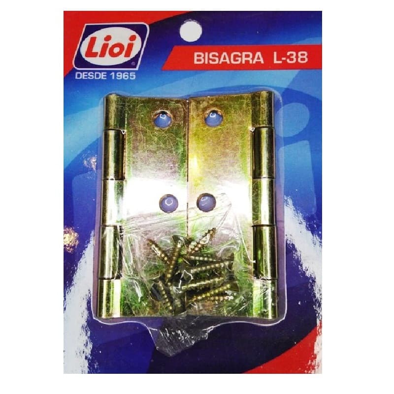 Imagen de BISAGRA DORADA L-38 3" 2PCS